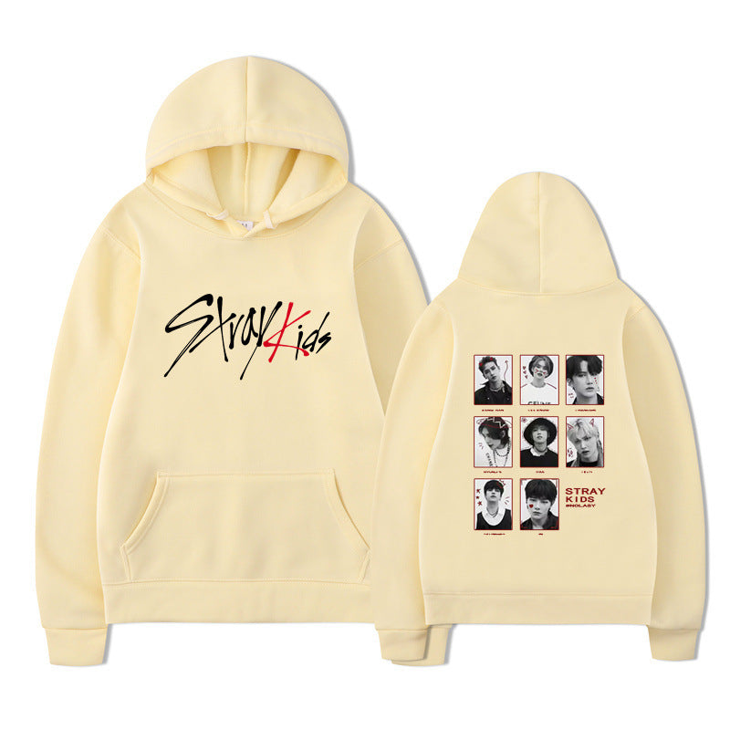 StrayKids Combination Support Sweatshirt Pullover Hoodie for Men and Women Autumn and Winter K-style Fashion Loose Outwear