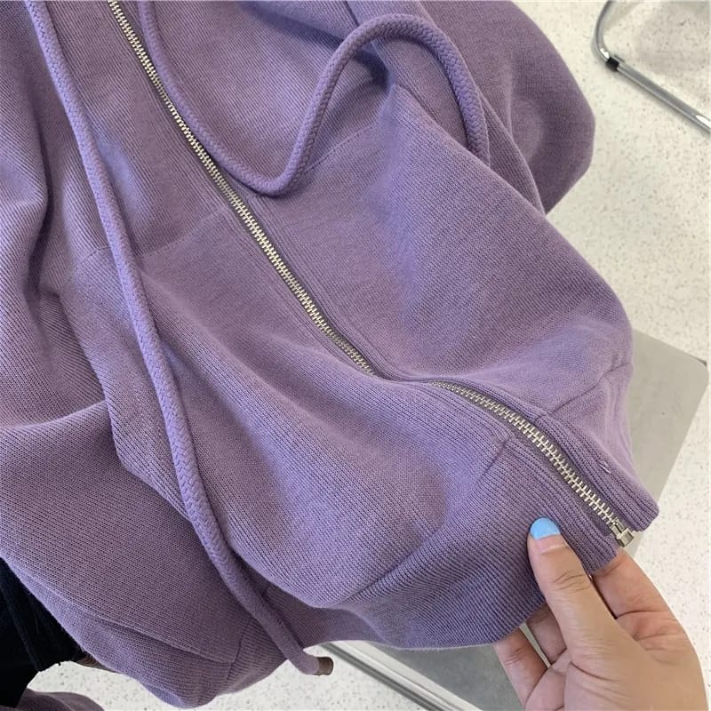 Self-Retained Style Casual Versatile Hooded Sweatshirt for Women 2025 Autumn and Winter New Half-Zip Loose Long-Sleeve Top
