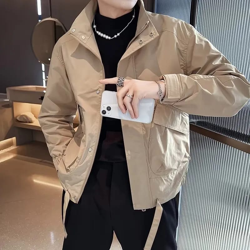 Men's overcoat autumn and winter 2025 new men's tide brand pliatai explosions jacket